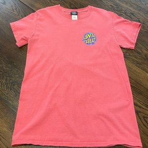 Santa Cruz salmon colored small t-shirt.